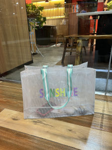 Large Capacity Waterproof Swimming Holiday Bag Fashion Handbag Single Shoulder Eco-friendly Shopping Bag Storage Transparent