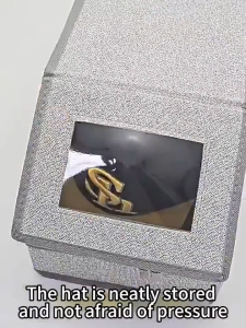 Baseball Cap Storage Box Multifunctional Large Capacity Dust Box with Lid Stackable Household Dustproof Zipper Box