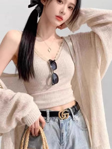 chaqi | Warm Lace V-Neck Padded Vest Thermal Underwear