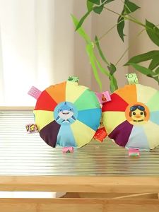 Funny Cartoon Flying Disc Dog Sounding Plush Toy Built-in Bell Wear-Resistant Bite-Resistant Small Dog Teeth Grinding Chew Toy