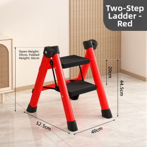 BONINGYU | Foldable Extendable Thick 4-Step Indoor Step Ladder 4 Steps