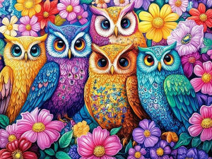 BILIBILI | Oil Painting By Numbers Kit Owl Pattern Number Drawing Canvas DIY Pictures By Numbers Home Decor