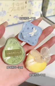 Set 3 mút xỏ ngón mini che khuyết điểm phủ phấn AMORTALS Garden In The Palm