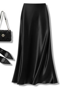 V.C.I | Short Figure Satin Flow Finish Fish Tail Skirt