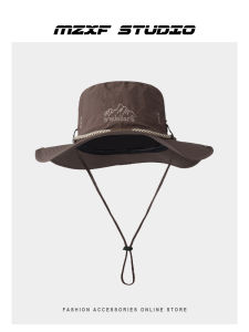 Western Denim Outdoor Bucket Hat Womens Summer Breathable Hiking Camping Fishing Big Brim Sun-Shade Sun Protection Hat Men