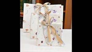 PB089 – PAPER BAG KERTAS PREMIUM JUMBO MINI MOTIF " FLOWER BEAUTIFUL IN WHITE " GOODIE BAG GIFT HADIAH BIRTHDAY HAMPERS