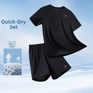 CAMEL | Quick-Drying Sports Set Short Sleeve Shorts