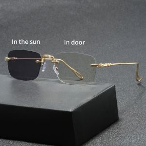 Mens and womens light-sensitive color changing blue light filtering glasses suitable for mobile phones and computers