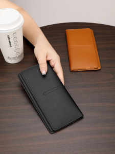 Ví Da Nữ Siêu Mỏng Dài Nhiều Ngăn Đựng Thẻ Ví Da Cầm Tay Đa Năng Cho Thanh Thiếu Niên Ví Da PU Mềm Màu Trơn