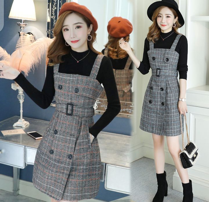 Korean style hot sale jumper dress