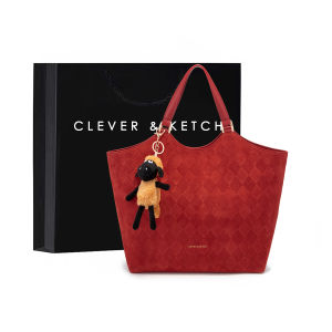 Red Wedding Bridal Bag Womens Shoulder Tote Bag New 2025 Versatile Daily Match Clever&Ketch Chinese Style Soft PU Leather