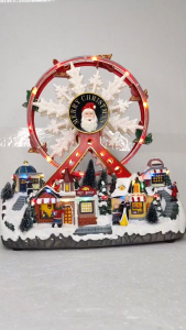 ONELINE #FC601 decorative musical Christmas Ferris wheel figurine often sold as a resin tabletop ornament with music
