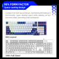 Thunderobot K98 Gasket Mount Mechanical Keyboard 98% layout Tri-Mode wired 2.4G Bluetooth Wireless Keyboard Hot Swapping RGB Backlit Gaming Keyboard. 