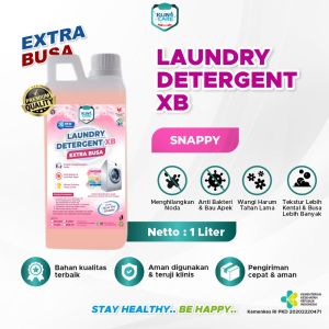 Detergen Cair XB Extra Busa Wangi Bersih KLINO CARE 1 Liter Deterjen Laundry Detergent Formula 2in1 Plus Pewangi Anti Bakteri Noda Izin Kemenkes RI