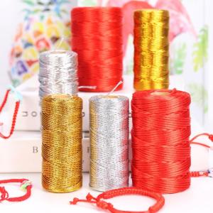 100M DIY Gold Silver Twisted Thread Macrame Cord Rope Ribbon Crafts for Sewing Twine Rope String Home Textile Decoration