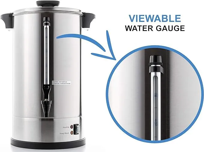 Commercial Coffee Urn Hot Water Dispenser 304 Stainless Steel