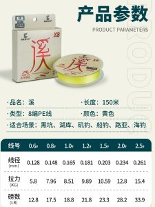 MOGY X8 Braided PE Line Smooth Stream Main Line Fishing Gear Ocean Bank Lake Reservoir River Trout Fishing Line 5.8kg Strength