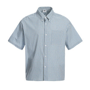 MADWITCH | American Casual Loose Retro Gingham Short Sleeve Shirt