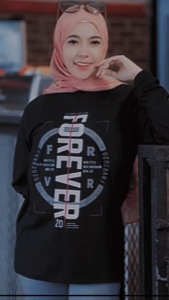 KAOS LENGAN PANJANG WANITA KAOS DISTRO ATASAN HIJAB OOTD BY FOREVER BELI 4 GRATIS 1 ACAK