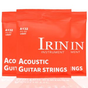 IRIN | IRIN A132 Acoustic Guitar Strings Carbon Steel Core Red Copper Winding Antirust Coating Folk Guitar Strings Guitar Parts