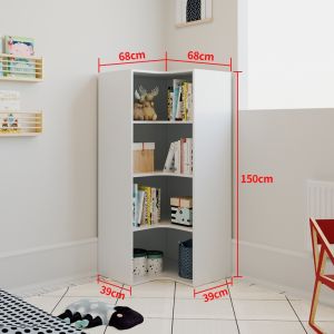 KEBIXIONG | Corner Storage Cabinet Triangular Shelf