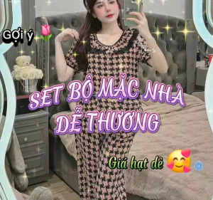 (40-60kg) Đồ bộ piijama nữ lụa Mango cổ tròn bèo TAY NGẮN QUẦN DÀI chất mềm mịn mát