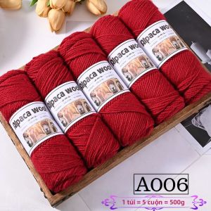 Sợi Len Alpaca Chất Lượng Cao Độ Dày Trung Bình Mềm Mại Và Thoải Mái Dùng Để Dệt Quần Áo Và Đồ Thủ Công Sợi Len Pha Trộn.