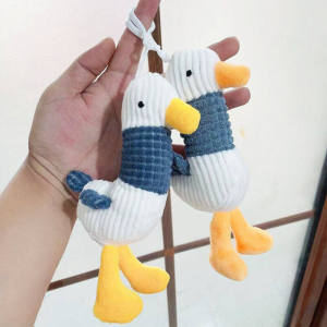 Cute Duck Backpack Pendant Doll Plush Stuffed Doll Keychain Cartoon Pendant Keyring Decoration Birthday Gifts