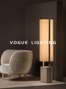 WOGU | New Chinese Style Fabric Floor Lamp Wooden