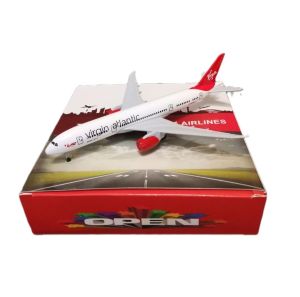 Virgin Atlantic B787 20 cm Airplane Model with Landing Gears and Display Stand Aviation Enthusiasts Collectible 8 Inches