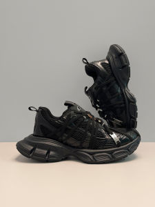 DAMAI Black Knight Thick Bottom Heightening Strap Dad Shoes Mens 3XL Autumn New Couple Sports Leisure Shoes Mesh Inner Material