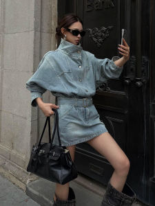 DANTING | Waist-tightening Stand-up Collar Retro Dress