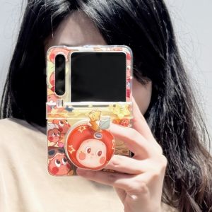 Ốp Lưng Điện Thoại Di Động Hấp Thụ Từ Tính Dễ Thương Cho Huawei PuraX Xiaomi Mixflip2 Honor MagicV Flip2 Vỏ Bảo Vệ Chống Rơi Cho Màn Hình Gập Huawei Pocket2 N3 Flip