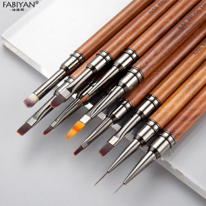 1Pcs Sandalwood Nail Art Brush Nail Art Liner Brushes Drawing Lines Stripe Flower Painting Pen DIY Acrylic Nail Brush