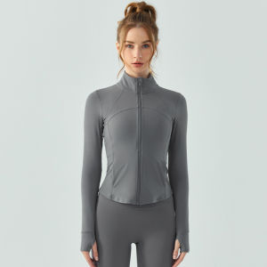 miiow | Cat Woman New Yoga Sportswear Jacket Womens Slim Fit Running Fitness Top Zipper Outdoor Exercise Active Wear Nylon Fabric