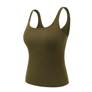 miiow | MiiOW Sports Bra Top Womens Summer New Style Inner Wear Outer Wear Tank Top With Chest Pad Simple Design Modal Nylon Cotton Blend