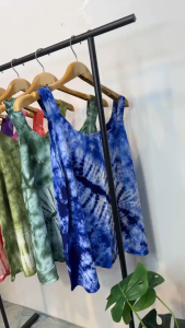 เสื้อสายเดี่ยว มัดย้อม ผ้าคอตตอล เกรด A+ ใส่สบาย ร้านเมืองแพร่มัดย้อม เราคือโรงงานผู้ผลิต