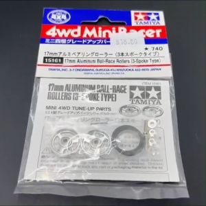 JR 3-SPOKE BALL-RACE ROLLERS (17Mm/Aluminum) (15161)