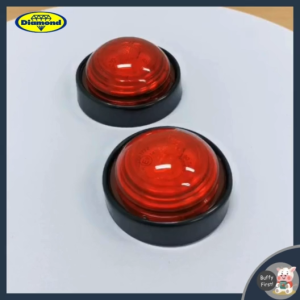 ไฟสัญญาณ LED กลม สีแดง ไฟตกแต่ง ไฟสัญญาณ ไฟติดข้างรถ 9-36V แพ็คคู่ ปลายสายเปลือย ตราเพชร Diamond (01-191)