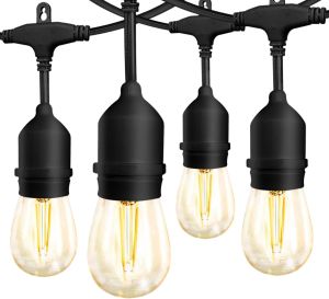 2W Bulb 15M Outdoor Waterproof String Lights S14 LED Garden Party Lights For Patio Holiday Wedding Lights