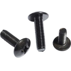 qd | Black 304 Stainless Steel Cross Recessed Large Flat Head Long Screw