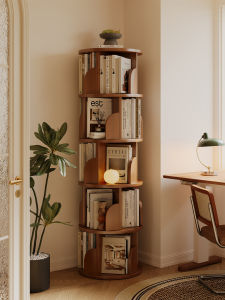YONGJUE | 360 Degree Rotating Floor Standing Bookshelf