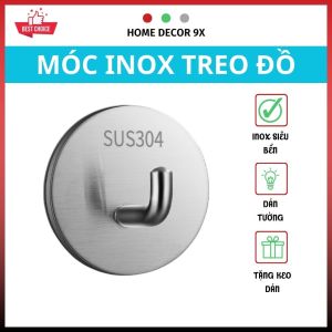 Móc Dán Tường Inox 304 Siêu Dính Móc Treo Đồ Nặng Chống Nước Không Gỉ Dán Tường Tặng Kèm Keo Dán