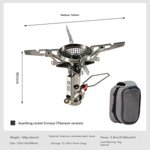 Campingmoon | XT-2F Titanium Alloy Rocket Stove Head With Stable Pressure Output Portable Mini Cassette Gas Stove For Outdoor Camping