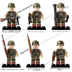 Military US 101st Airborne Browning Carbine Thomson Style Construction Set