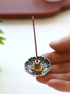 Incense Stick Holder 3Pcs/Set Alloy Lotus Incense Burner Holder Base For Sticks & Cone & Coil
