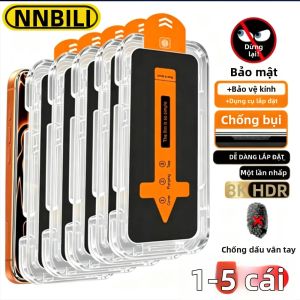 NNBILI Kính Cường Lực Chống Nhìn Trộm Cho iPhone Phủ Kín Toàn Bộ Chống Vân Tay Chống Trầy Xước Cho Các Mẫu 18 17 16 15 14 13 12 11 Pro Max 18Pro XS Max
