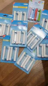 Set Bộ 4 đầu bàn chải đánh răng điện máy Oral B Braun chăm sóc răng miệng toàn diện Lông Mềm Minh House EB