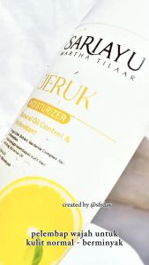 SARIAYU Moisturizer 35ml Pelembab Wajah Kemasan Kecil Jeruk/Mawar Murah