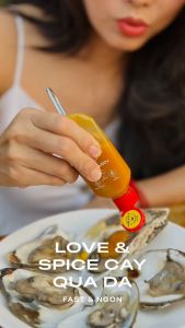 Móc khóa tương ớt siêu cay Love & Spice CAY QUÁ ĐÃ (cấp độ 1) lên men tự nhiên từ ớt Peach Habanero chai 60ml